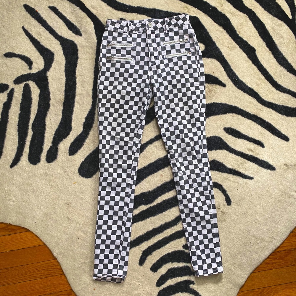 Black & White Checkered Jean from Urban Outfitters